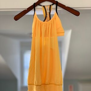 Lululemon no limits yellow top with built in bra